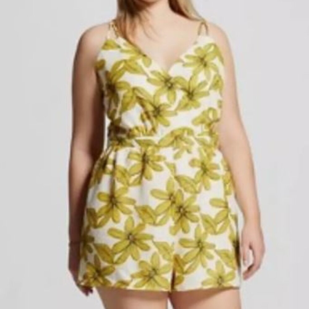 NWT Renn Yellow Floral Romper